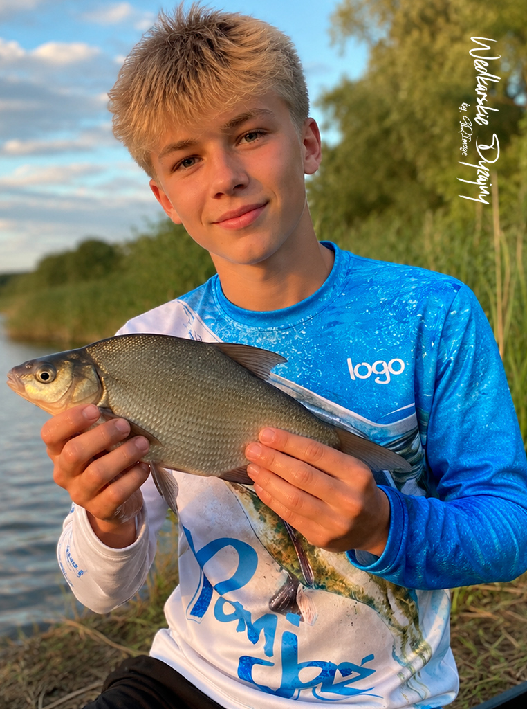 Okoń Koszulka wędkarska - Pan Jaź Blue
