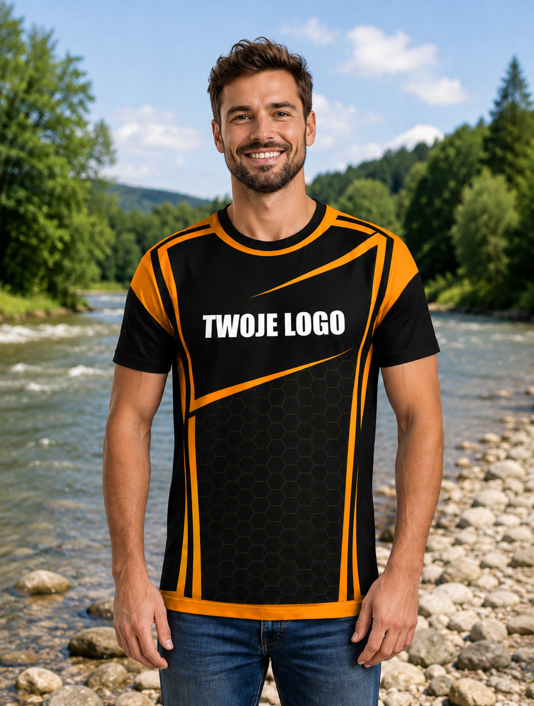 Uniwersalne T-shirt wędkarski uniwersalny Sport Orange