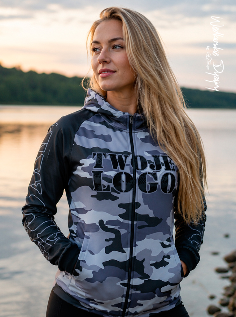 Bluzy z kapturem Bluza zawodnicza Gray Moro