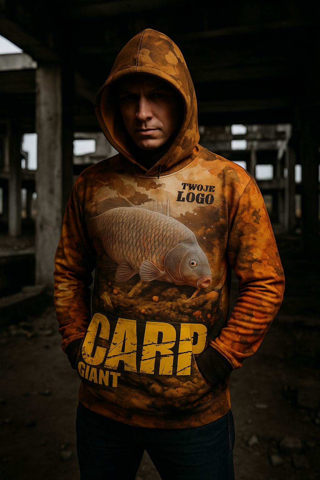 Bluzy z kapturem Bluza zawodnicza Carp Gigant