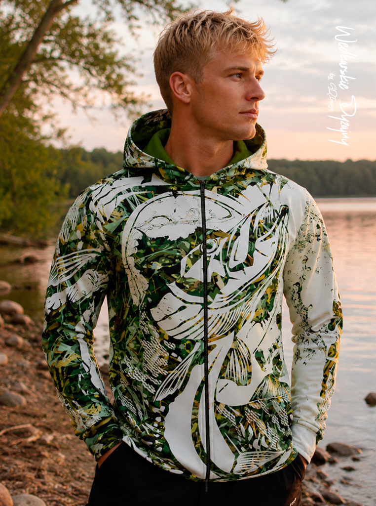 Bluzy z kapturem Bluza zawodnicza Fishing Pike
