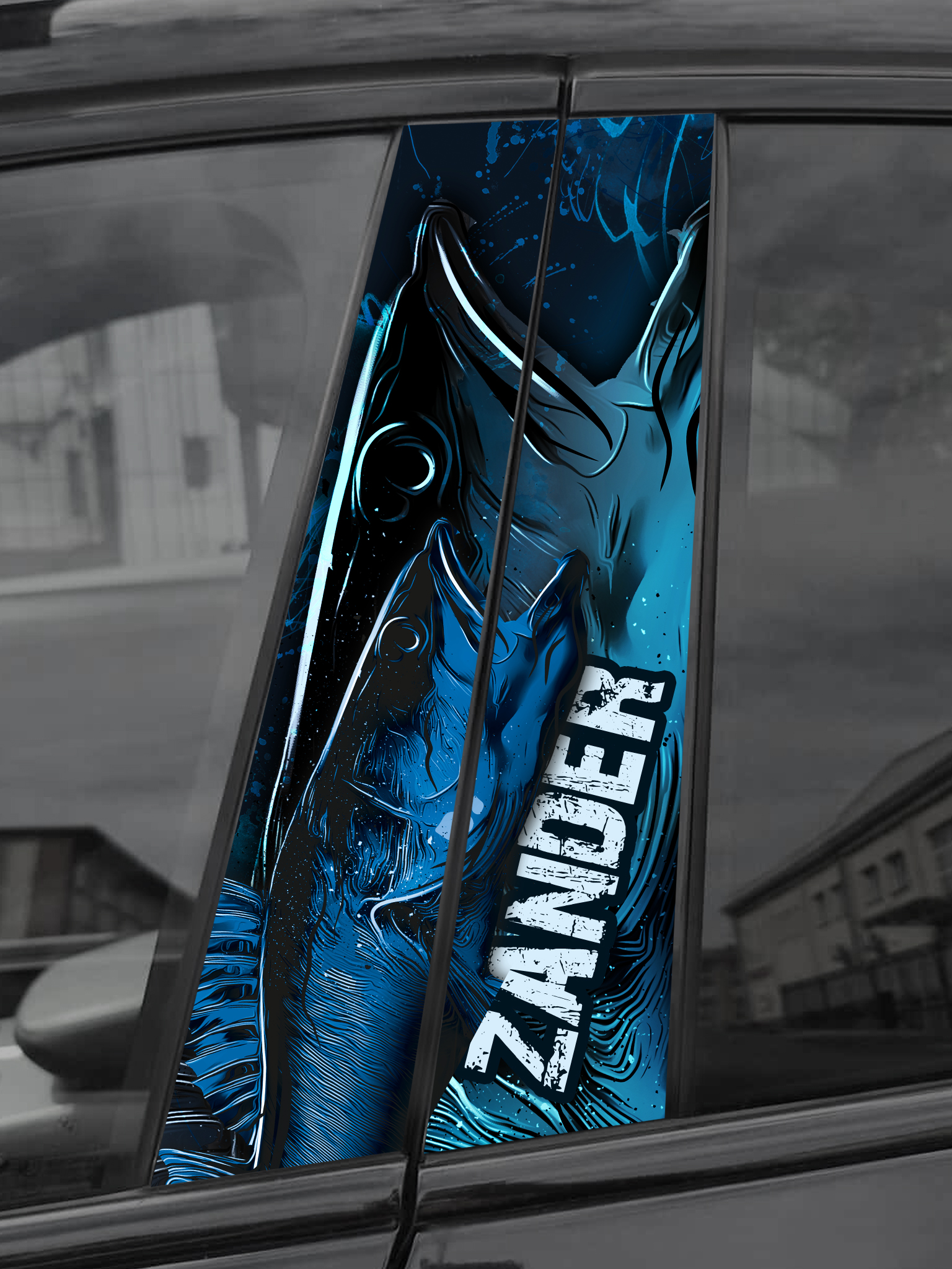 Naklejki Zander Blue