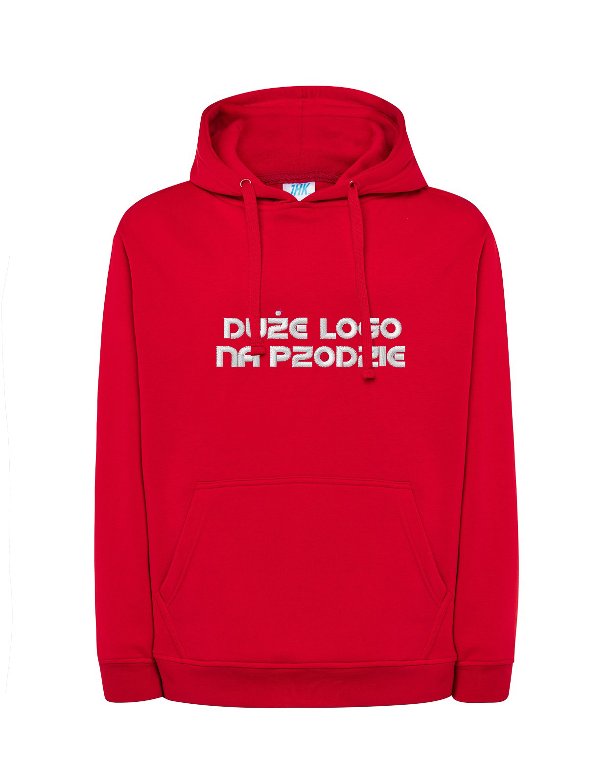 Bluza kangurka bawełna Czerwona Bluza z Haftem