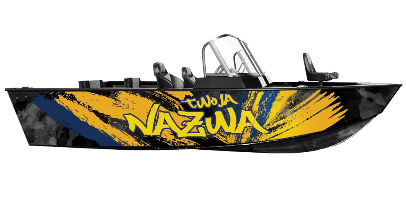 Okleiny na łodzie Sunrise - grafika na łódkę