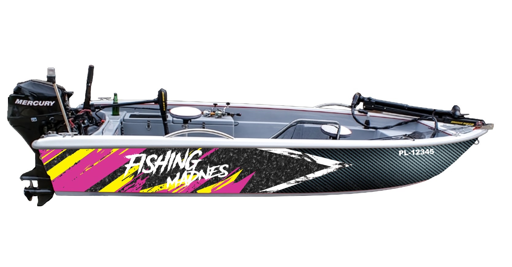 Okleiny na łodzie Fishing Madness okleina łodzi