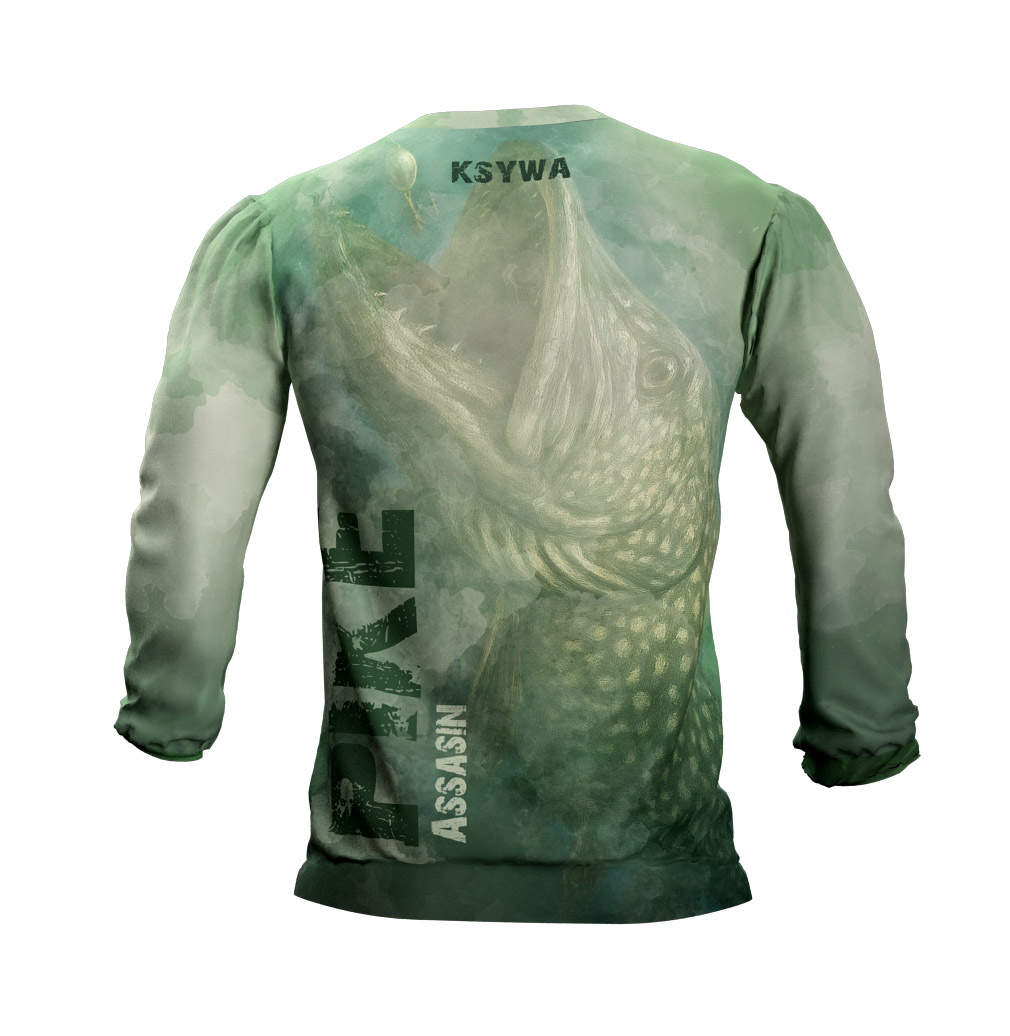 Longsleeve na ryby z motywem Pike Assasin 1