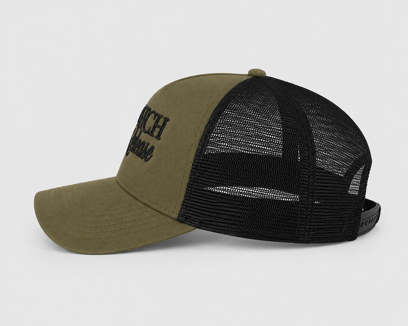 Czapka z daszkiem trucker z haftem z motywęm wędkarskim - Catch and Release