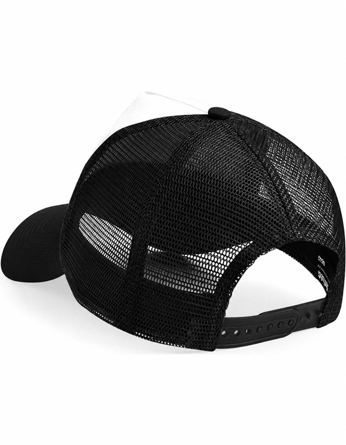 Czapka Snapback Trucker Czarna Z Haftem Z Motywem Wędkarskim Pstrąg 5-panelowa z daszkiem One Size