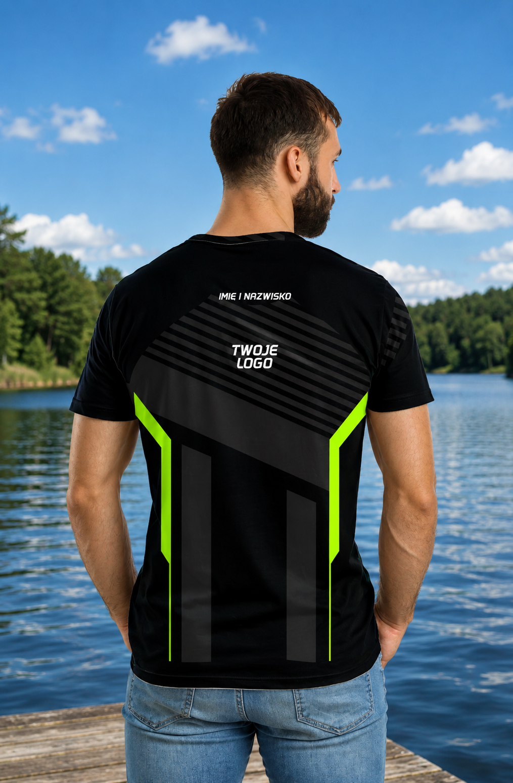 T-shirt Wędkarski Universalny Sport Green