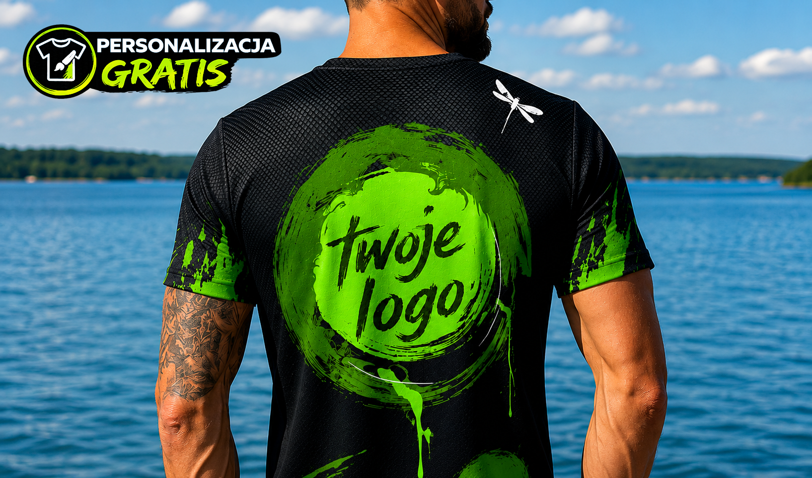 T-shirt z motywem szczupaka Green Pike