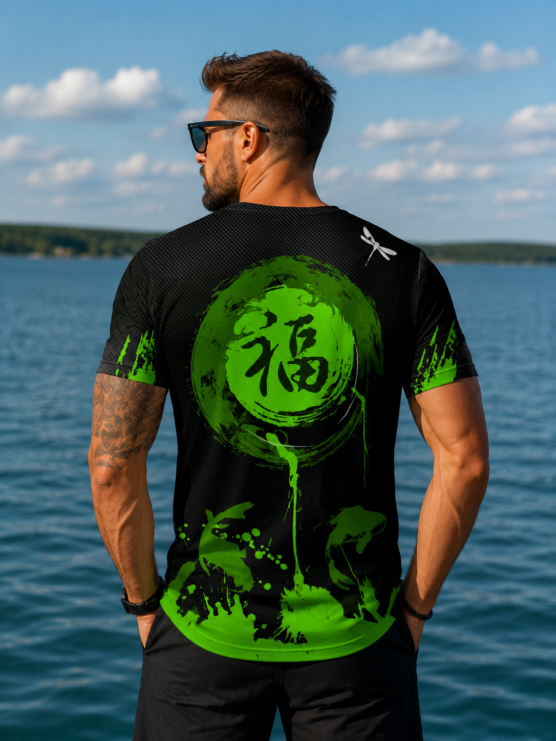 T-shirt z motywem szczupaka Green Pike