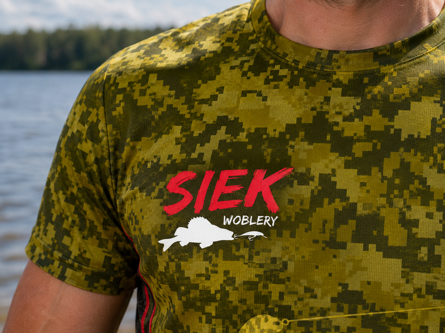 T-shirt Męski Siek Z Motywem Pstrąga