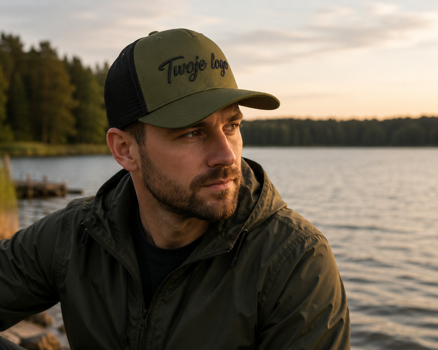 Czapka z daszkiem trucker z haftem "Twoje logo"