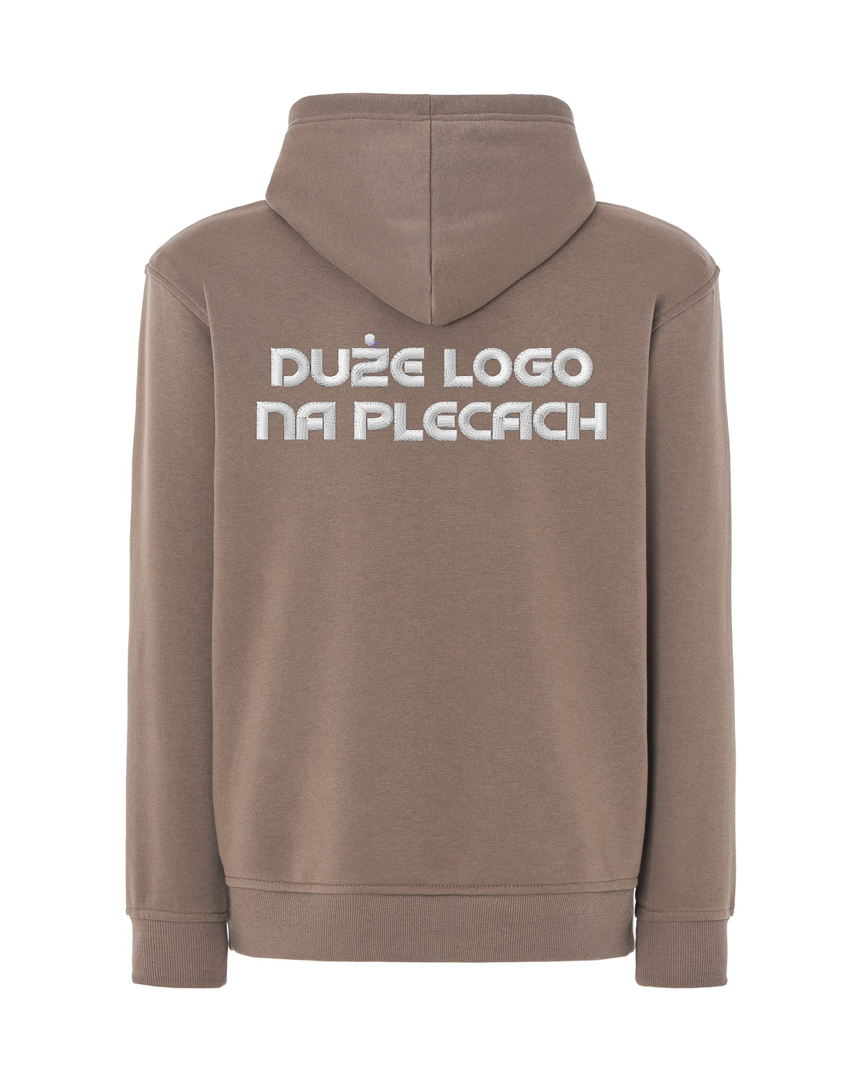 Brązowa Bluza z Haftem