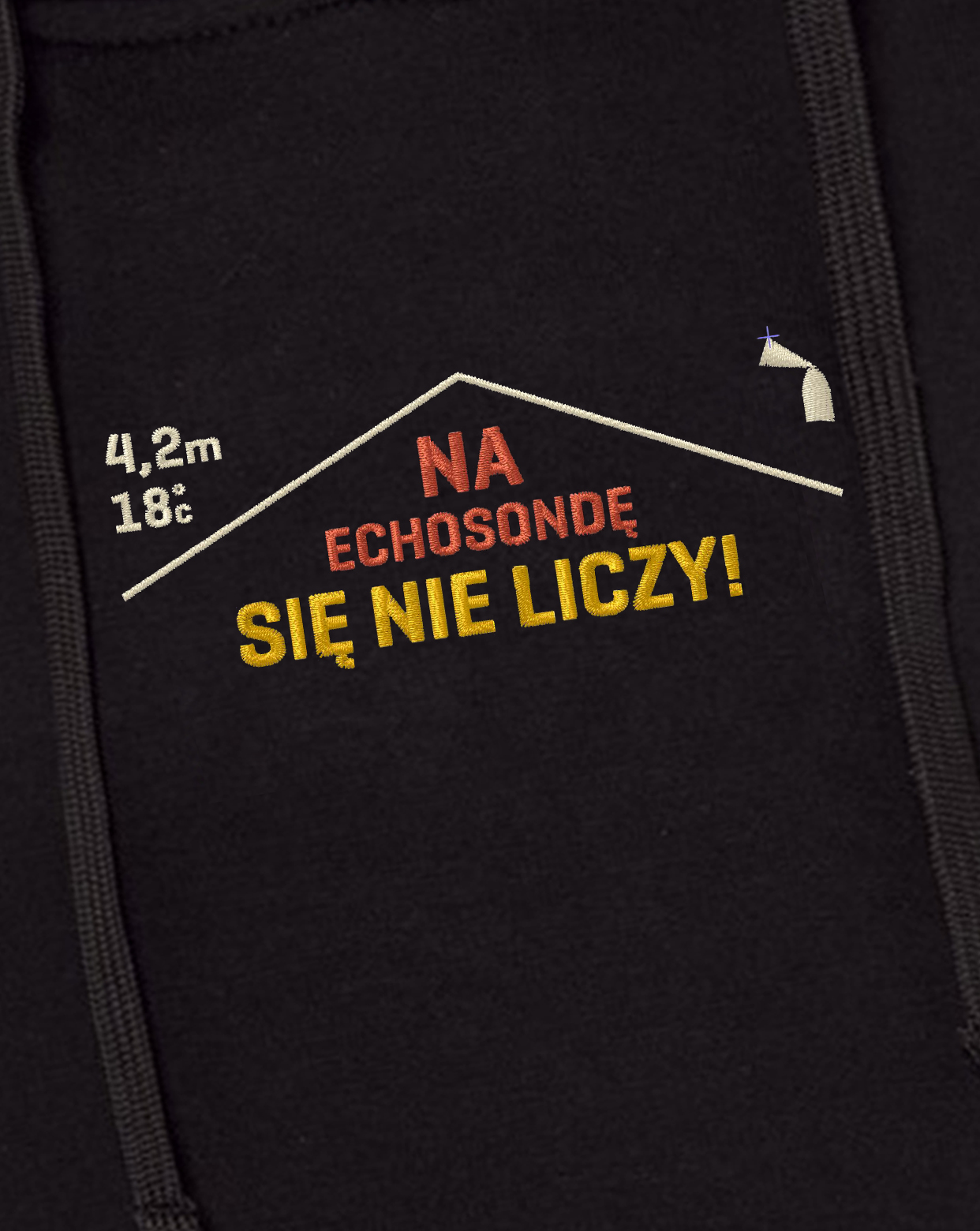 Czarna Bluza z Haftem  