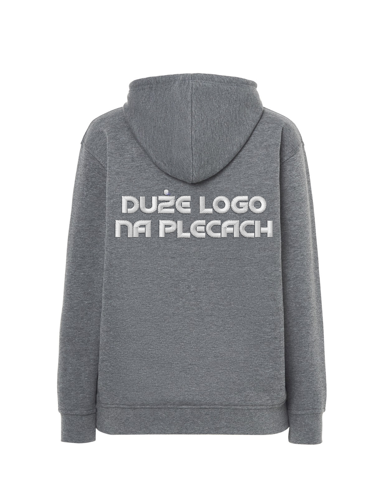 Szara Bluza z Haftem