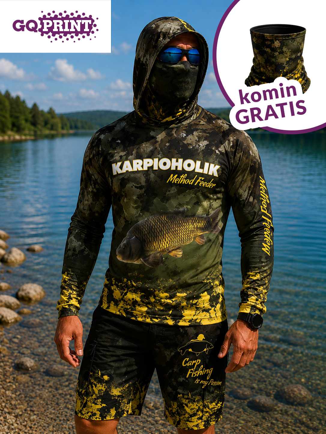Longsleeve Karpioholik UV + Komin